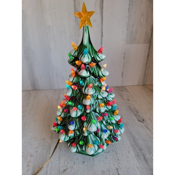 Other - Vintage ceramic tree light table top Xmas pine home decor figure